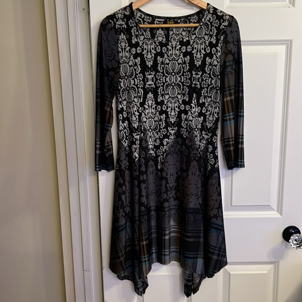 Patterned Handkerchief Dress